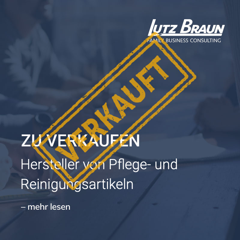 KMU Chemie: Hersteller von Pflege- und Reinigungsartikeln, Umsatz 0,5-1 Mio. Euro