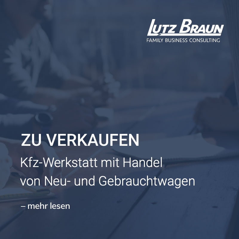 KMU Kfz-Handel: Kfz-Werkstatt mit Neu- und Gebrauchtwagenhandel 1-1,5 Mio. Euro Umsatz