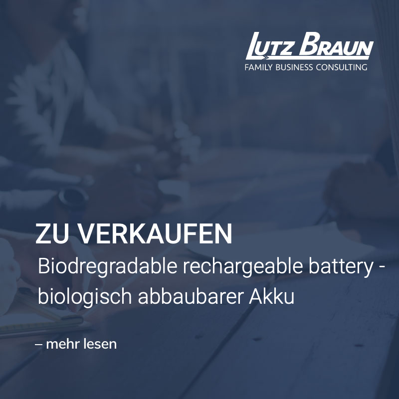 Biodegradable rechargeable battery – biologisch abbaubarer Akku